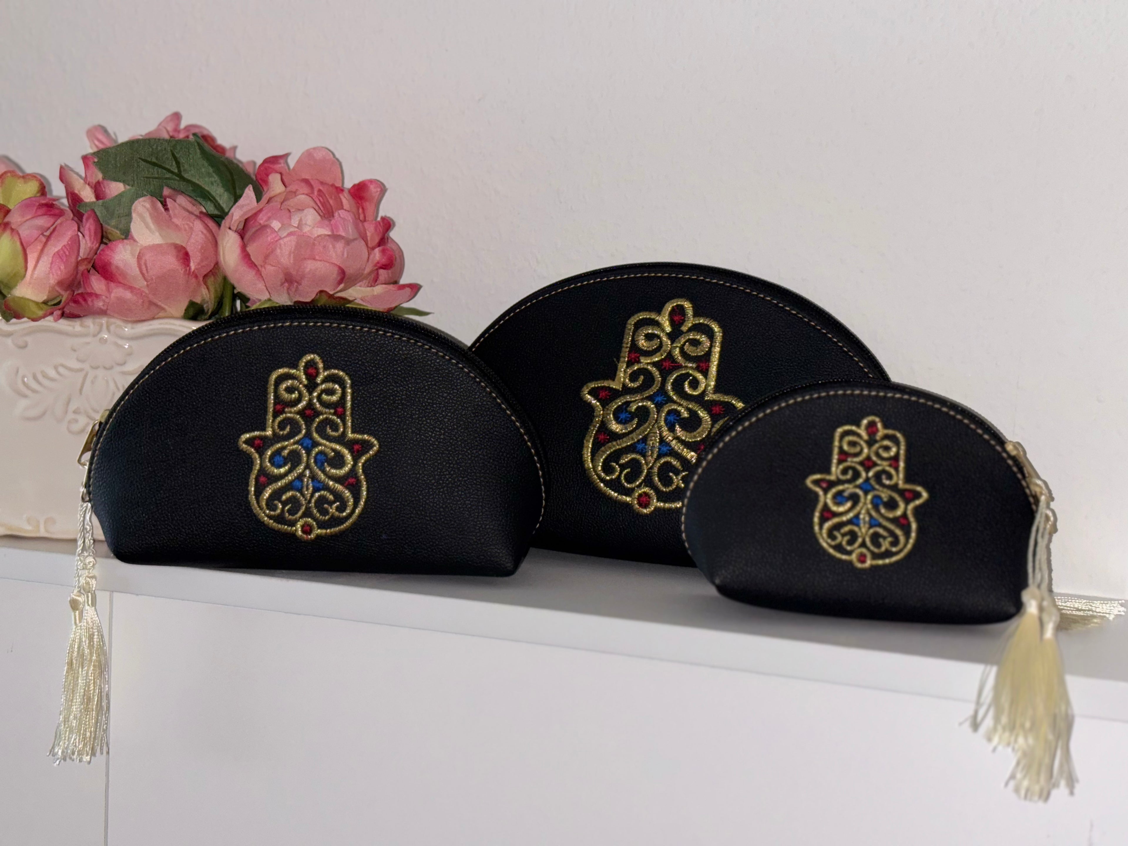 Lot de 3 trousses FATMA (noir)