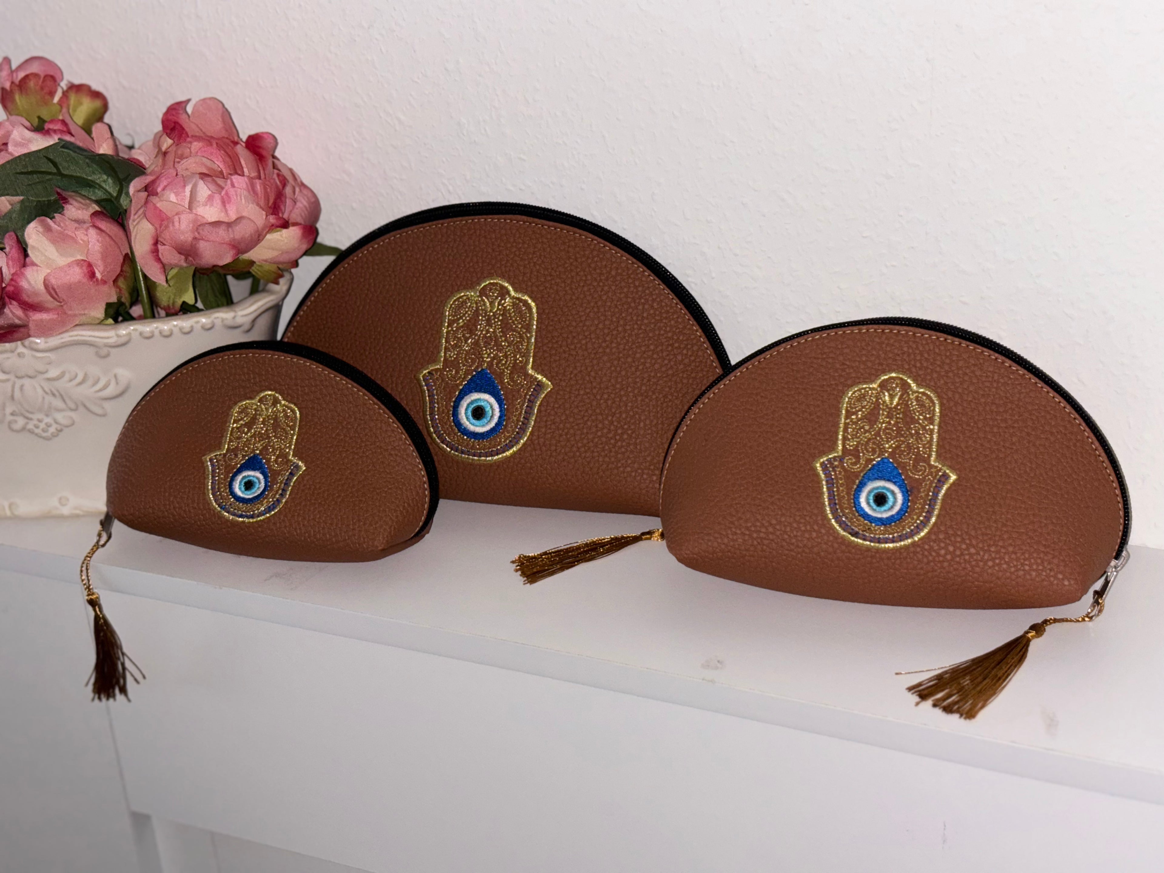 Lot de 3 trousses FATMA (marron)