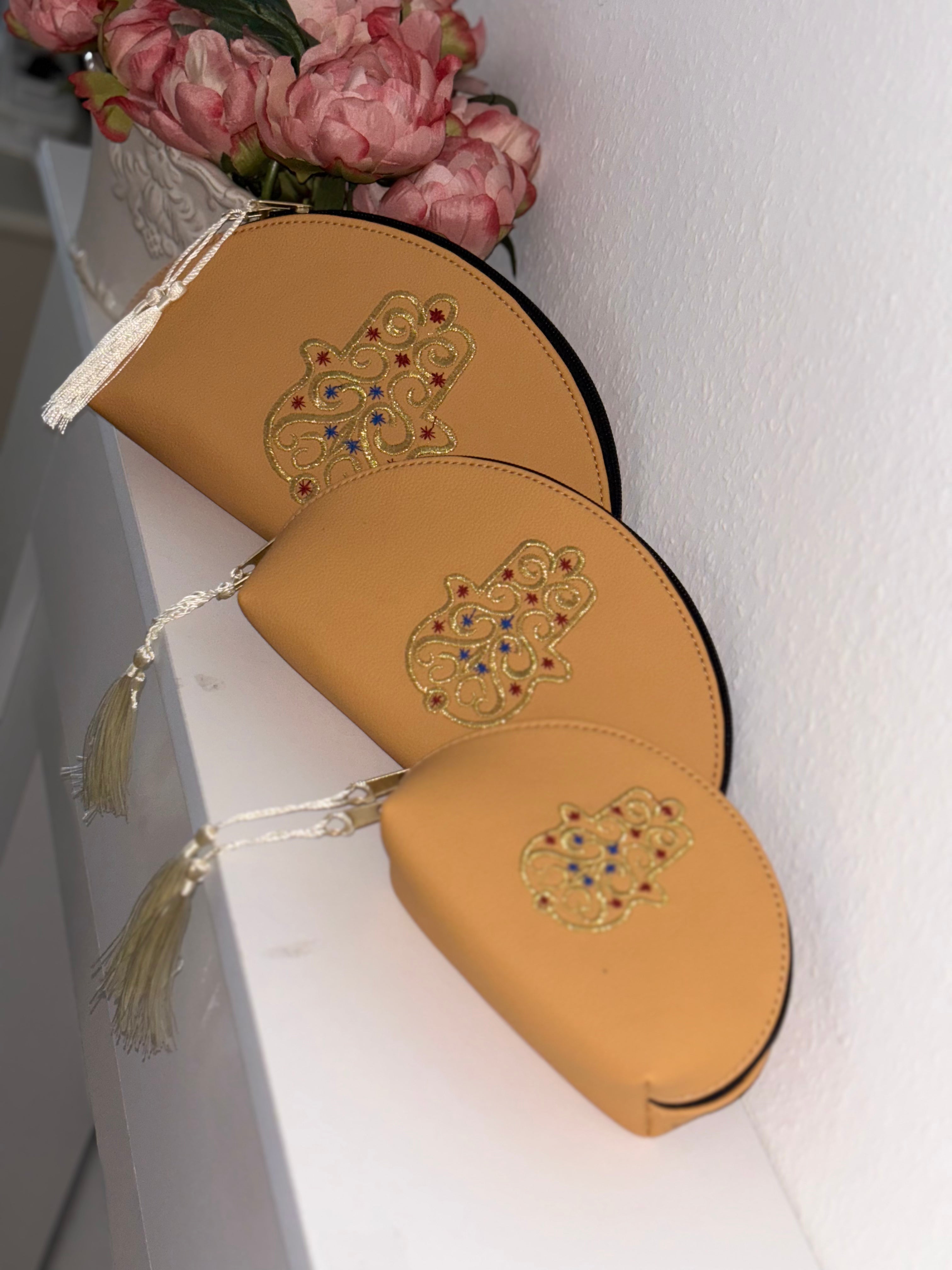 Lot de 3 trousses FATMA (beige)